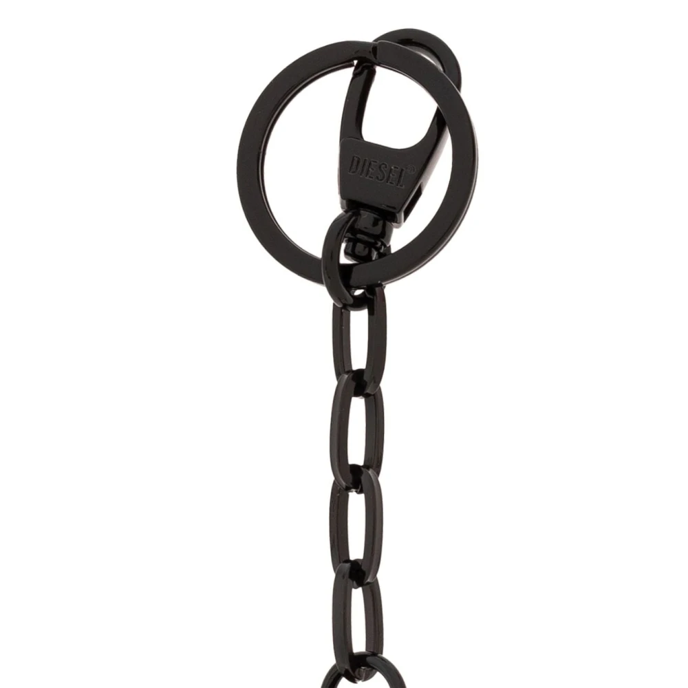 Diesel Stijlvol Logo Hanger Sleutelhanger Black Unisex