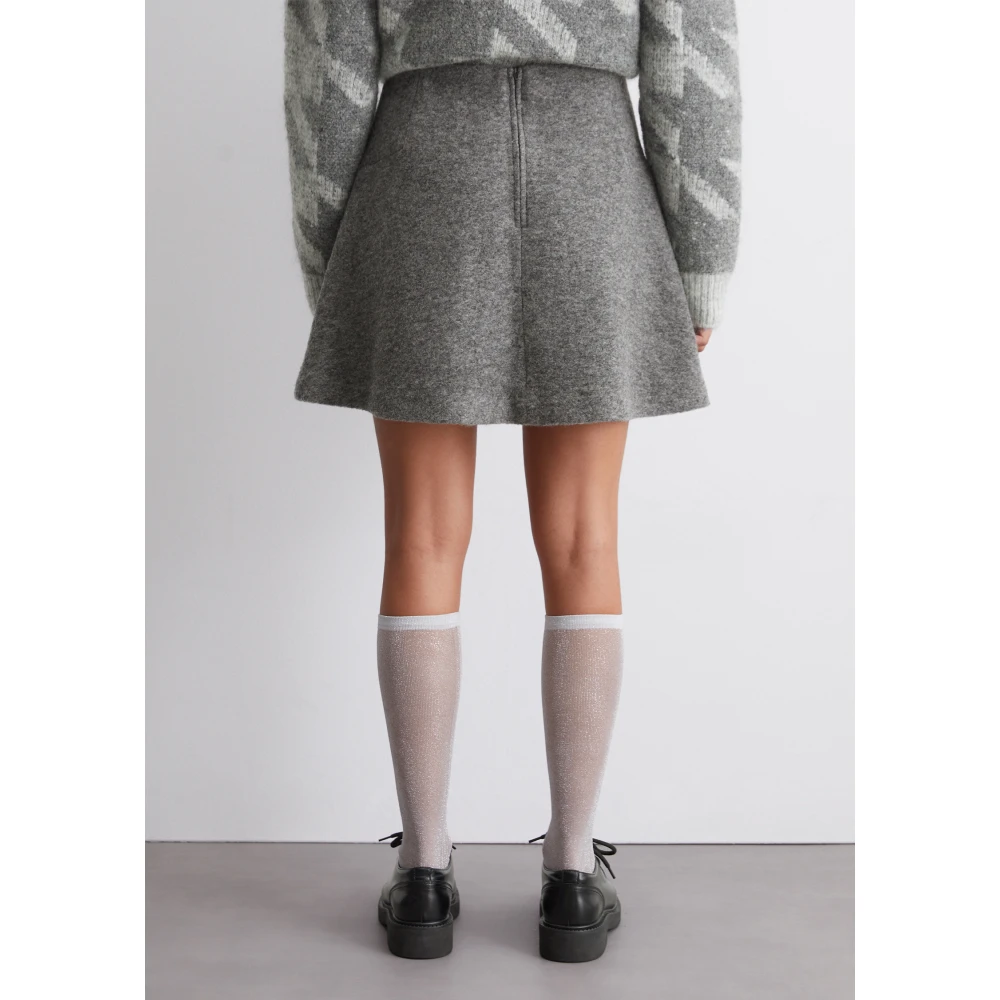 Marc O'Polo Wijd uitlopende minirok Gray Dames