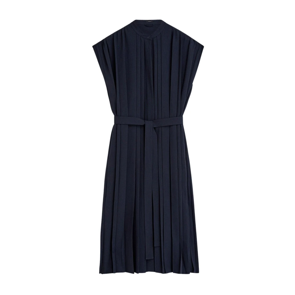 Joseph Luchtige Plissé Jurk Blue Dames