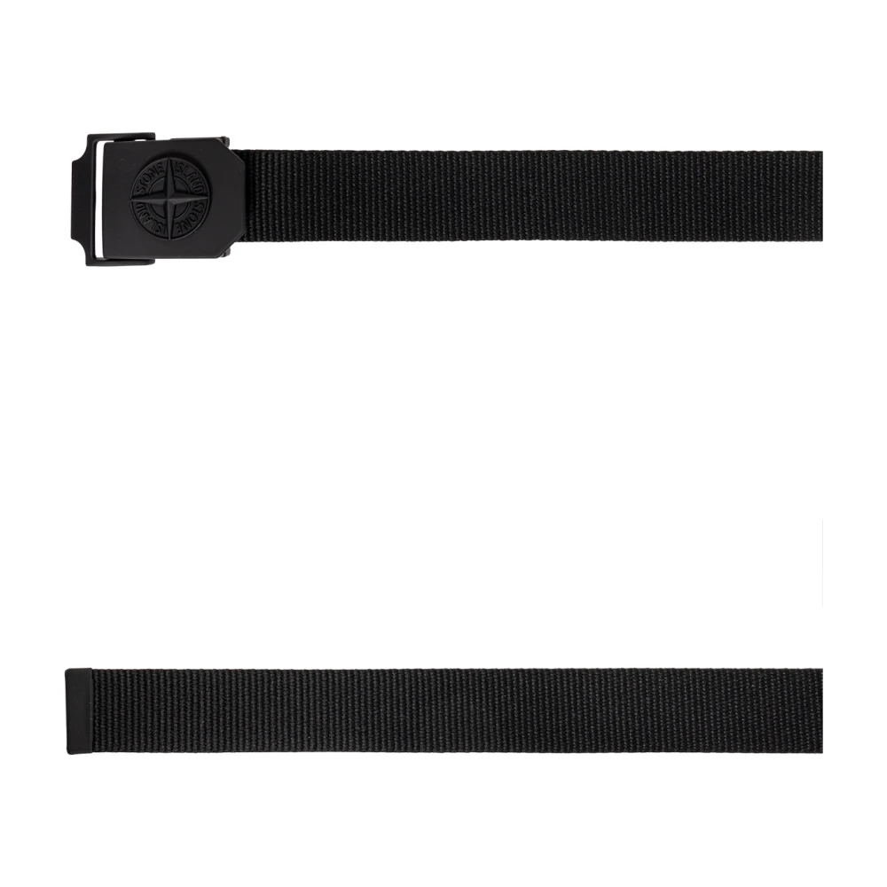 Stone Island Riem met logo Black Heren