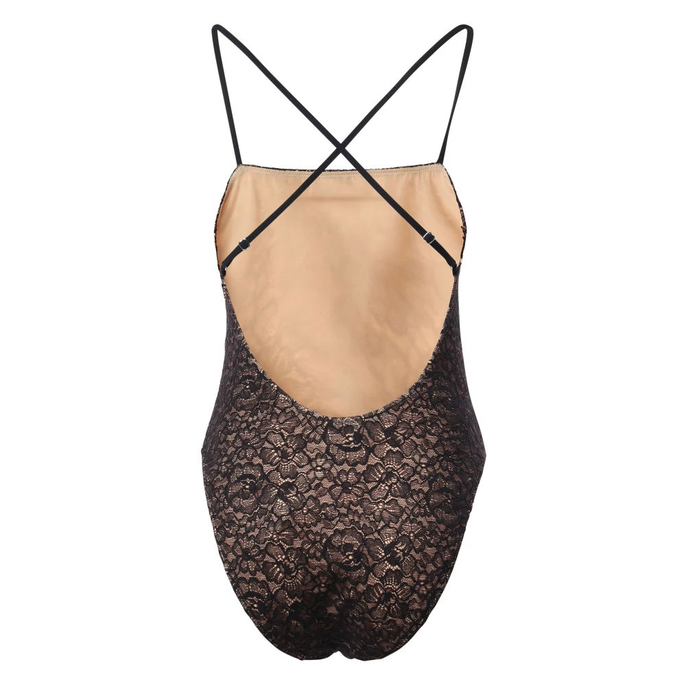 Dolce & Gabbana Zwarte Zee Kleding Olympic One Piece Black Dames