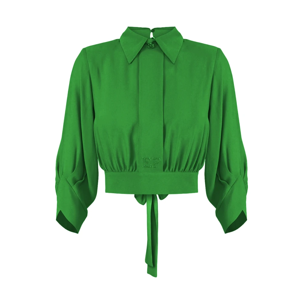 Elisabetta Franchi Green Blouses, Female, L, Camicia