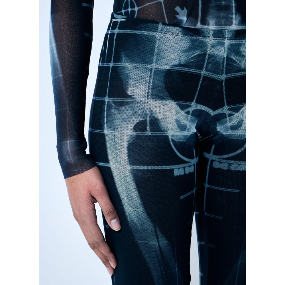 Jean Paul Gaultier Squeletor Mesh Broek Black Dames