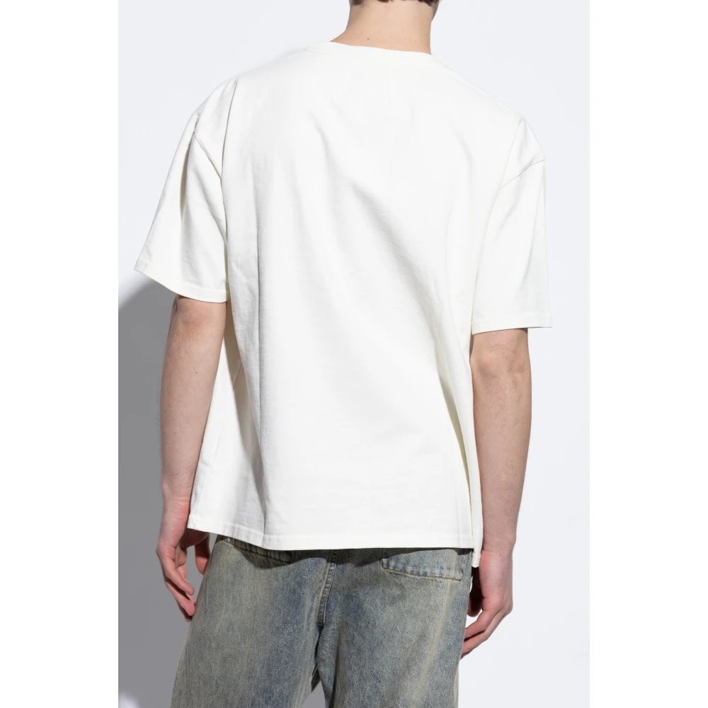 Rhude T-shirt met print Beige Heren