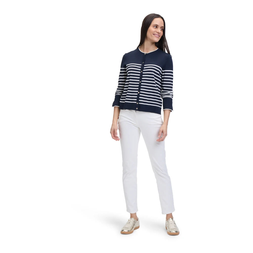 Betty Barclay Gestreepte Basic Vest Blue Dames