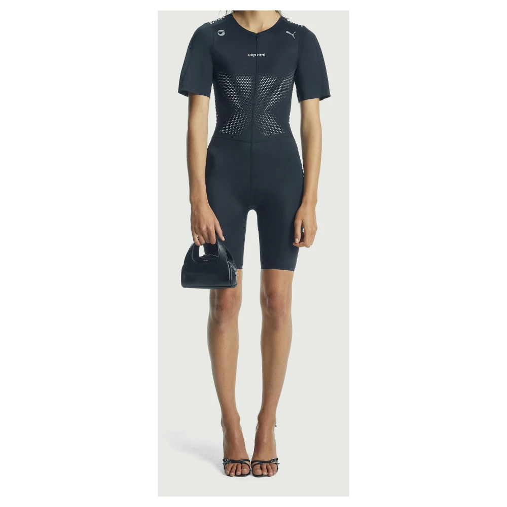 Coperni Zwarte Jurk met Zilveren Details Black Dames