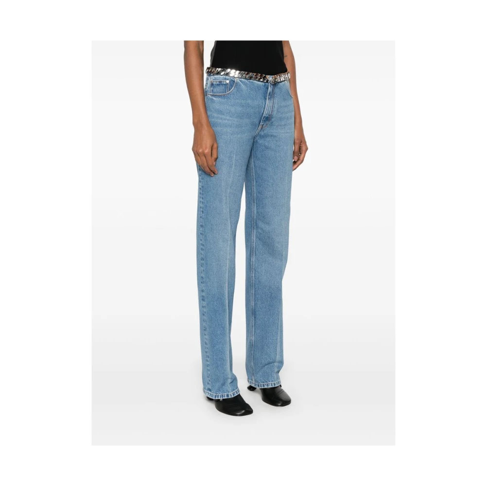 Stella Mccartney Blauwe Klassieke Straight Leg Jeans Blue Dames