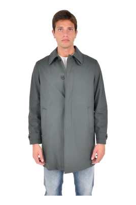Concealed Front Button Placket Parka