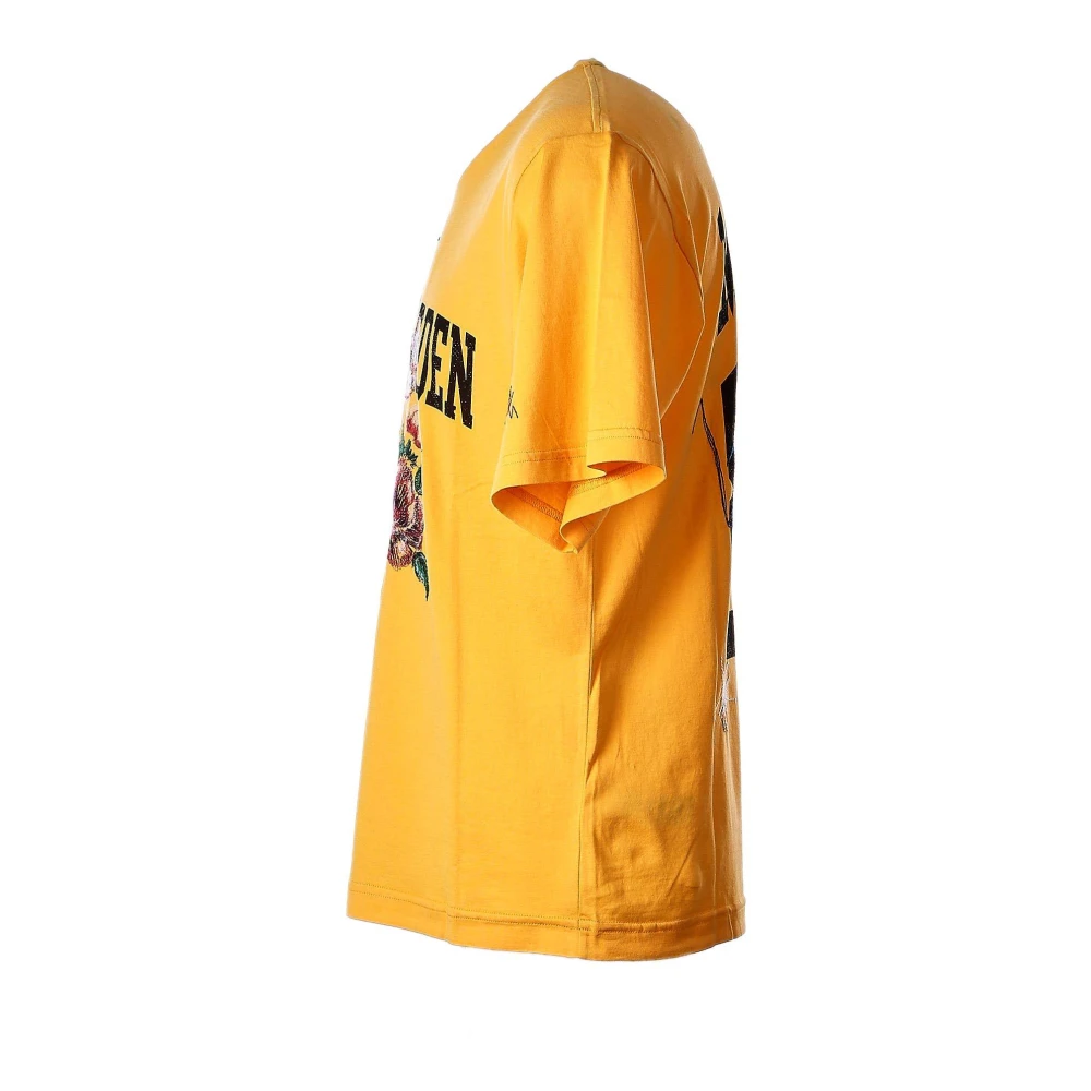 Dolce & Gabbana Mannen Secret Garden T-shirt Yellow Heren
