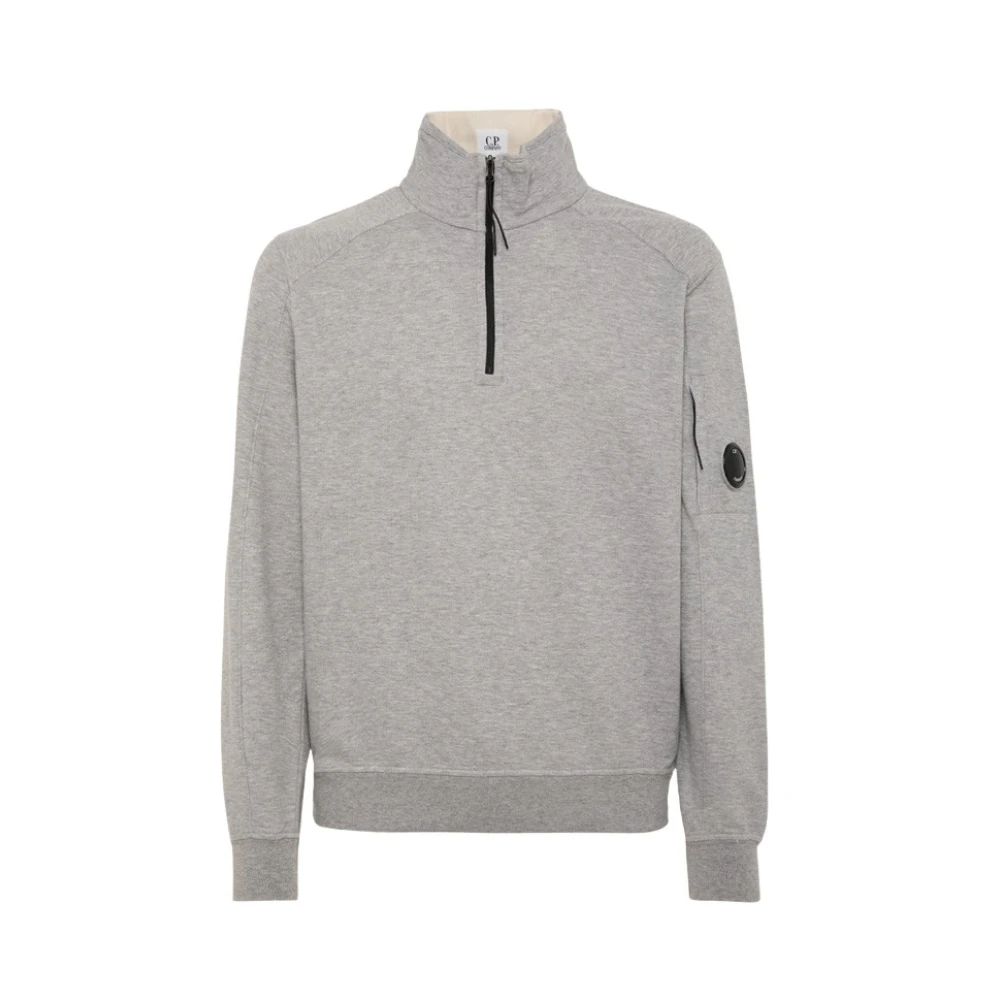 C.P. Company Italiaanse lichtgewicht fleece zip sweatshirt Gray Heren