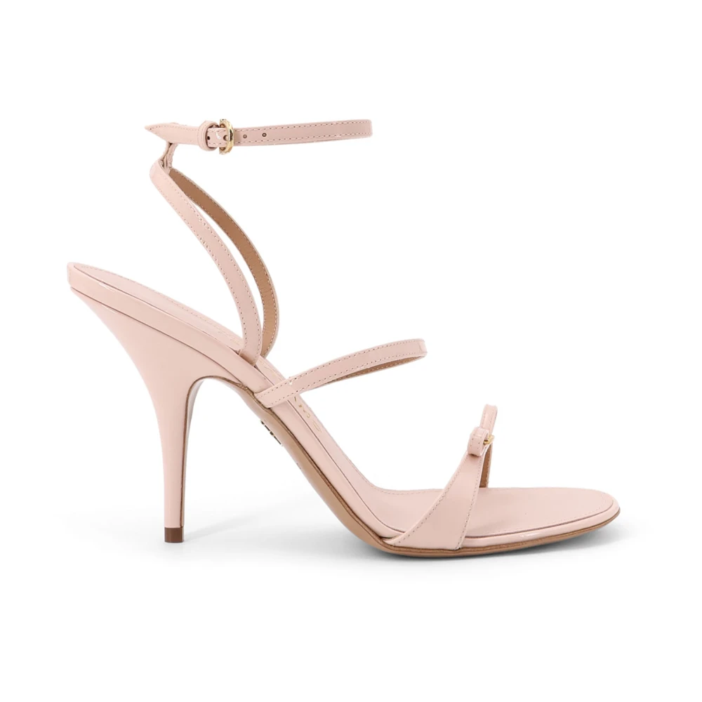 Ferragamo Women's Pink Ariel 95 Patent Leather Sandals