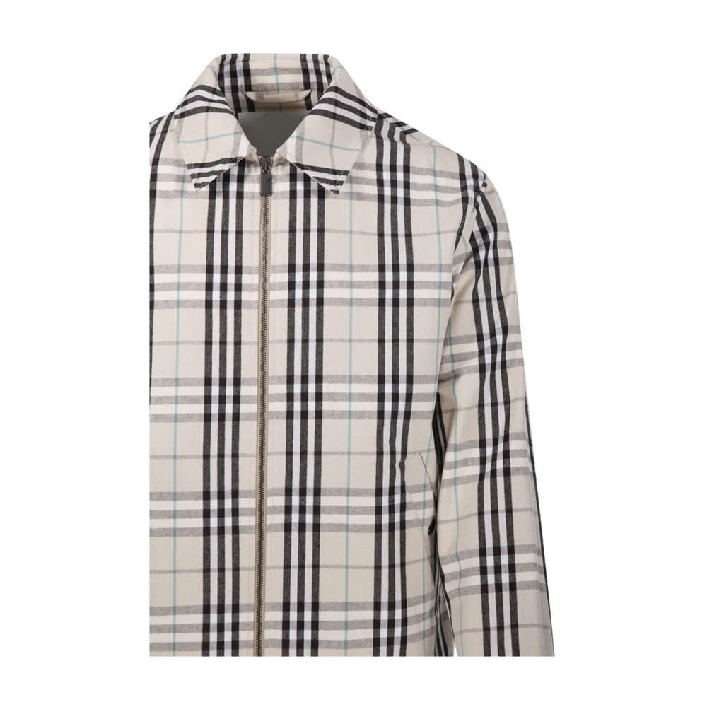 Burberry Geruite Jas Multicolor Heren
