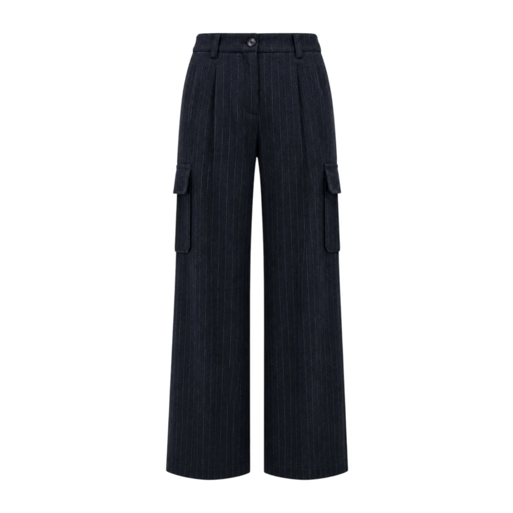 Pinko Donna Blu - Caldaro Pantalone Flanella - Trousers - Xs - Immagine 3