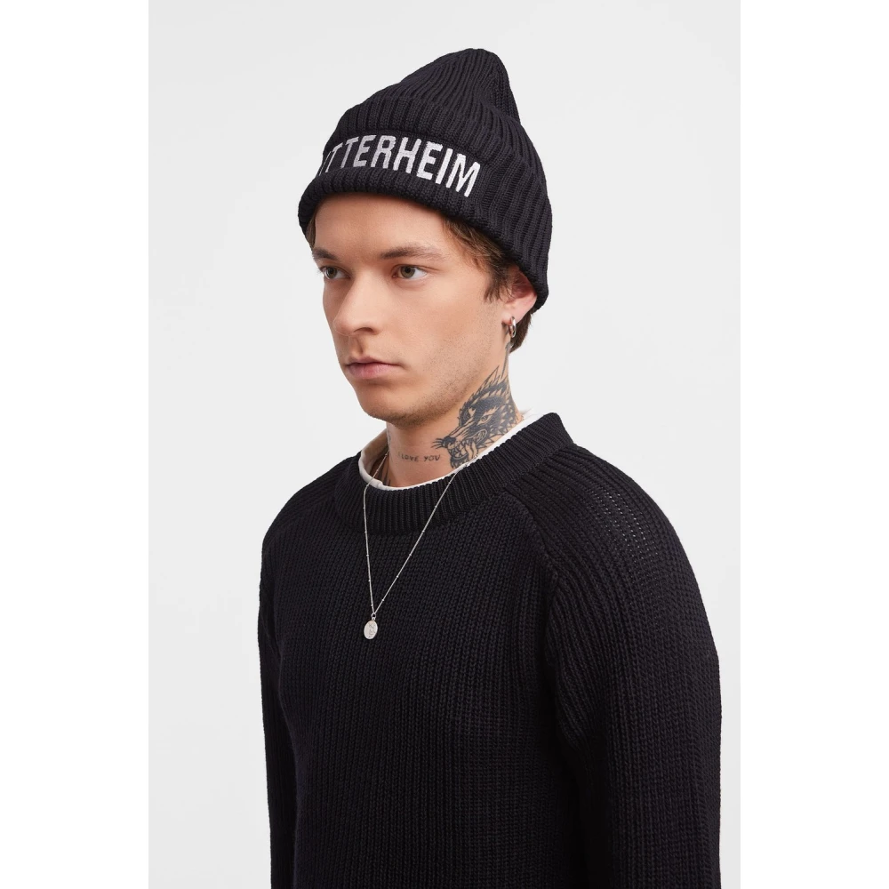 Stutterheim Merino Wol Ribgebreide Muts Black Unisex