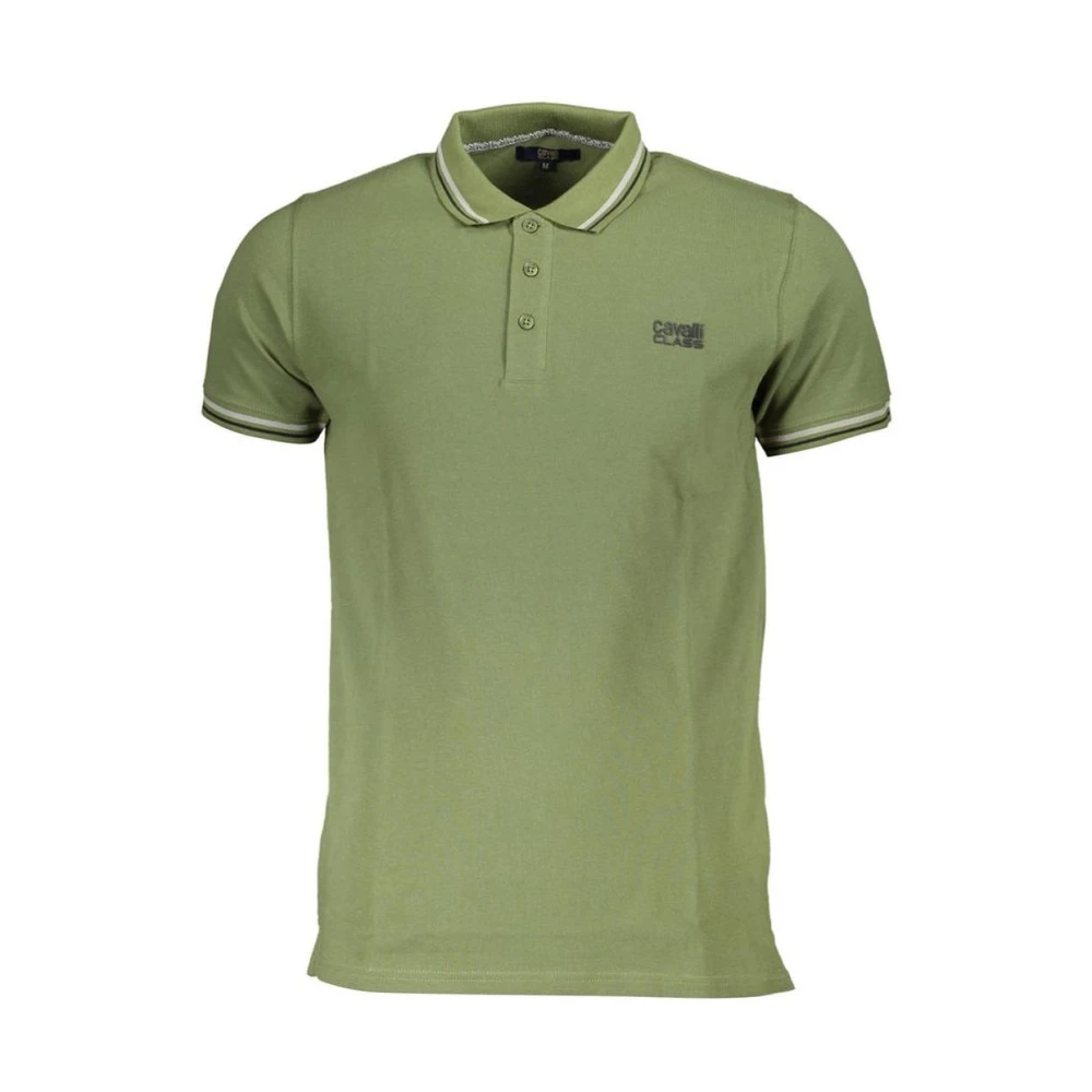 Cavalli Class Men's Green Sophisticated Polo Shirt