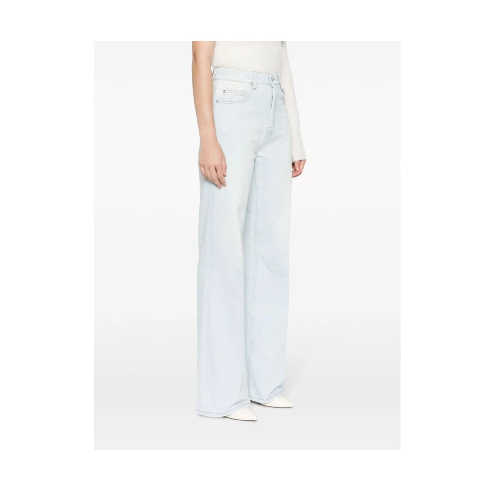 Ami Paris Flared High Waist Jeans Blue Dames