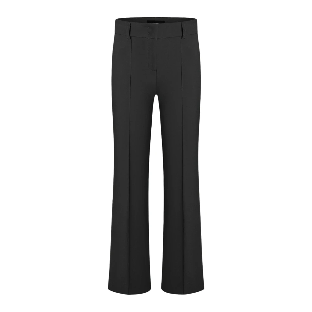 Cambio Women's Black Flared Leg Trousers - Straight Trousers - Xs - Trousers