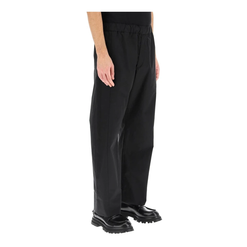 alexander mcqueen Katoenen Broek Elastische Taille Mannen Black Heren
