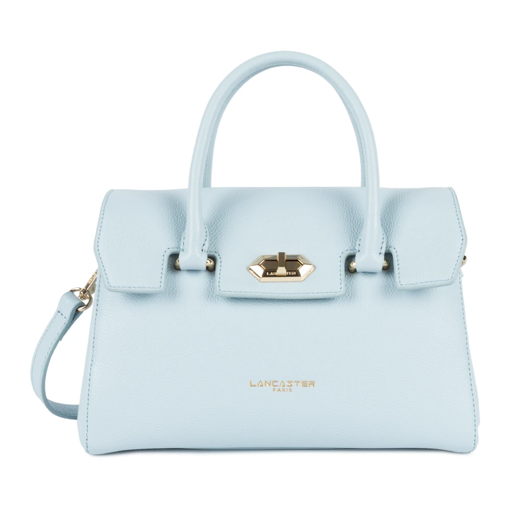 Lancaster Blauwe Leren Flap Handtas Milano Cosmos Blue Dames
