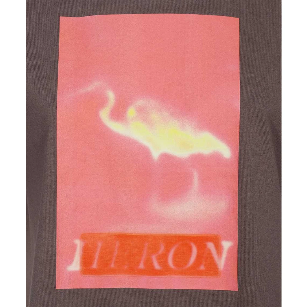 Heron Preston Katoenen T-shirt met Front Print Brown Dames