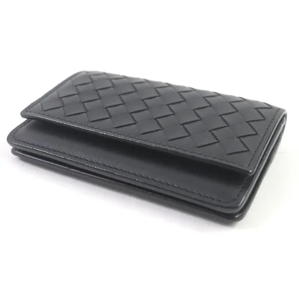 Bottega Veneta Vintage Pre-owned Leather wallets Black Dames