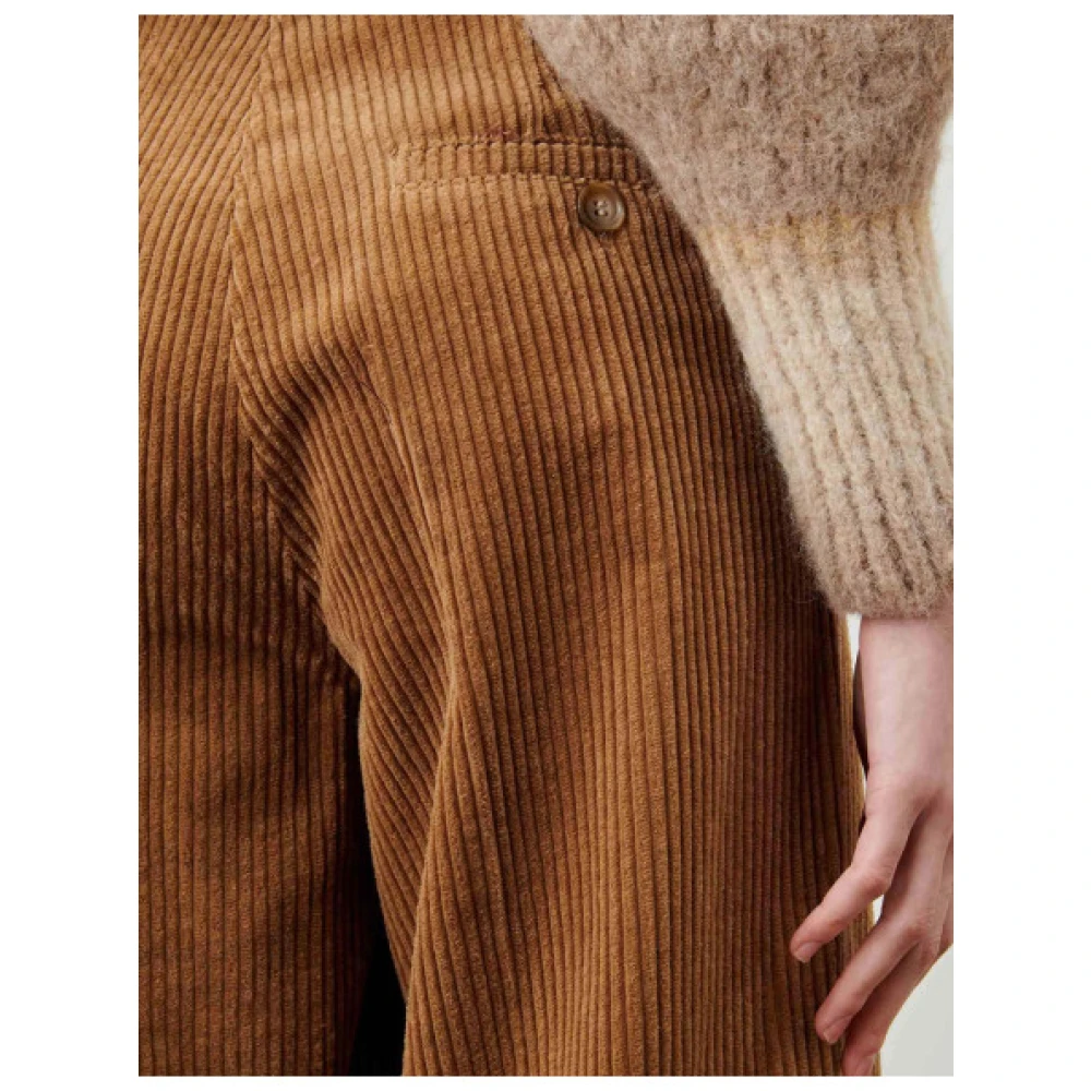 Sessun Andree Wijde Corduroy Broek Brown Dames