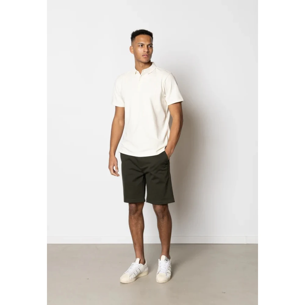 Clean Cut Stretch Jersey Shorts met Zakken Green Heren