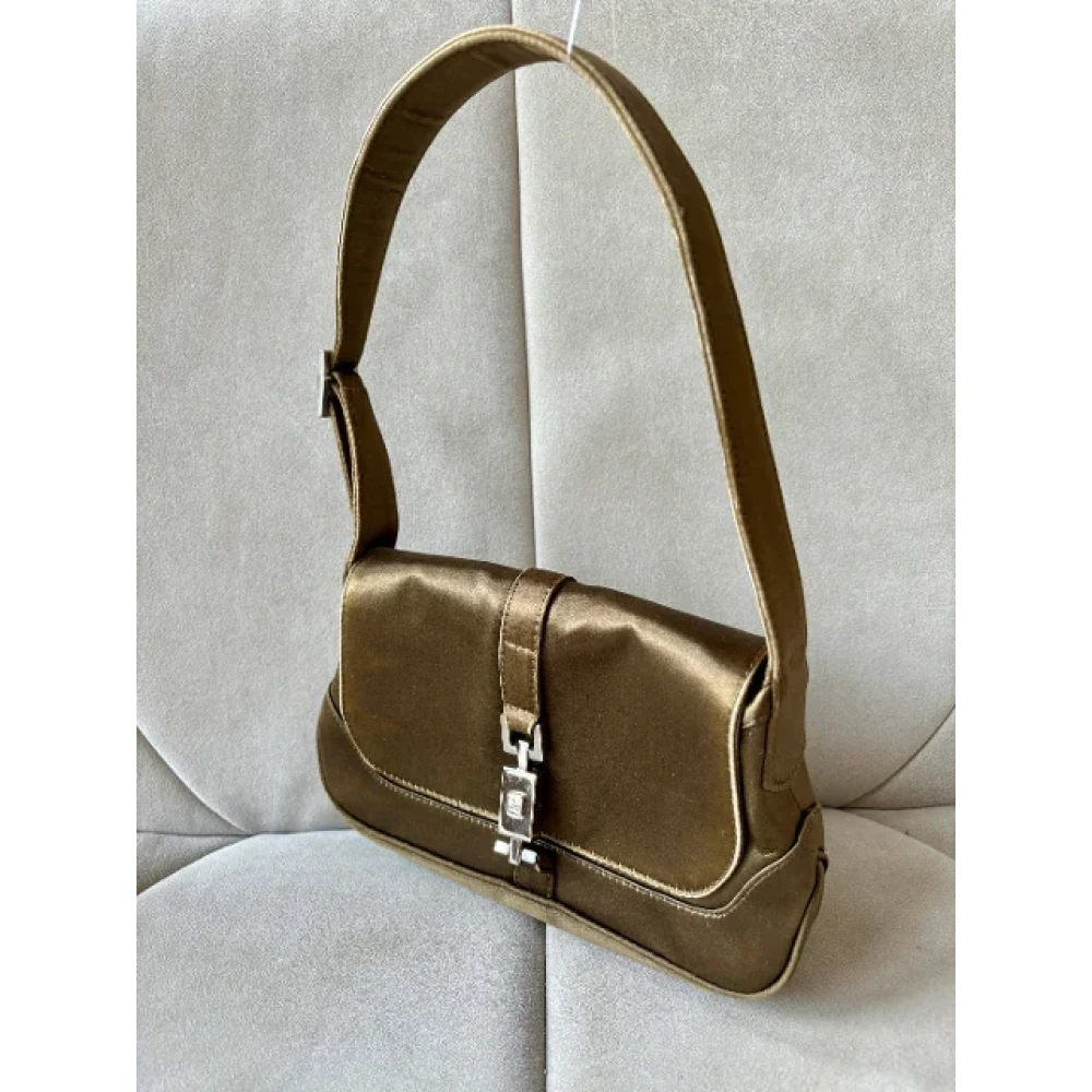 Gucci Vintage Pre-owned Satin gucci-bags Green Dames