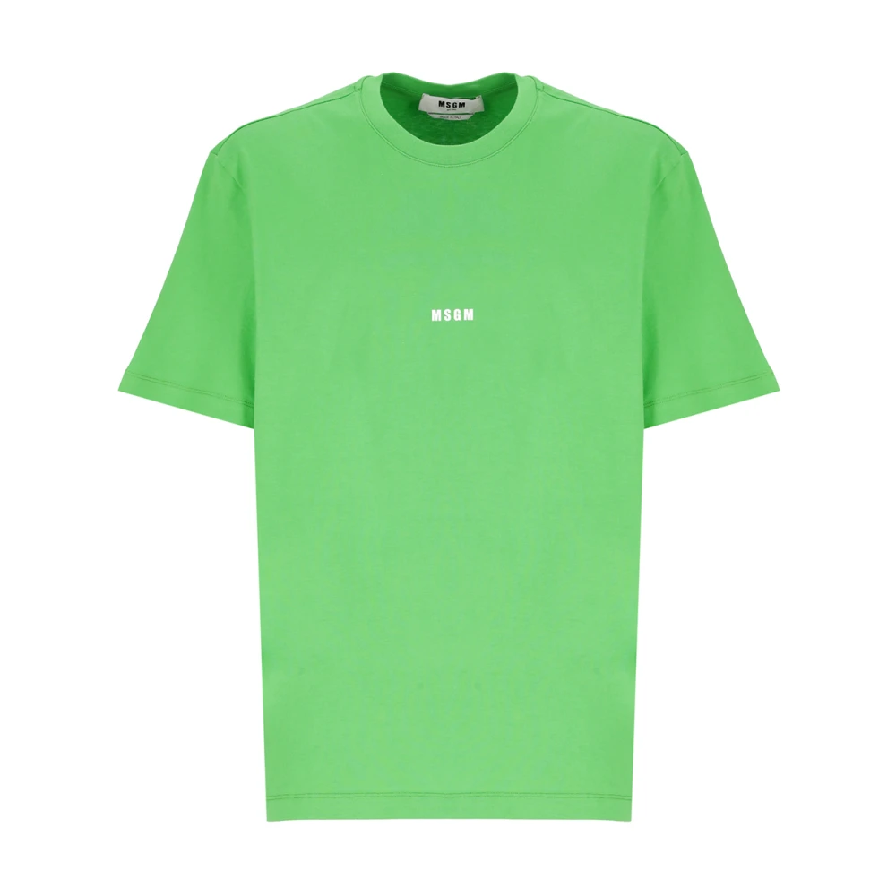 Msgm T-Shirts Green Heren