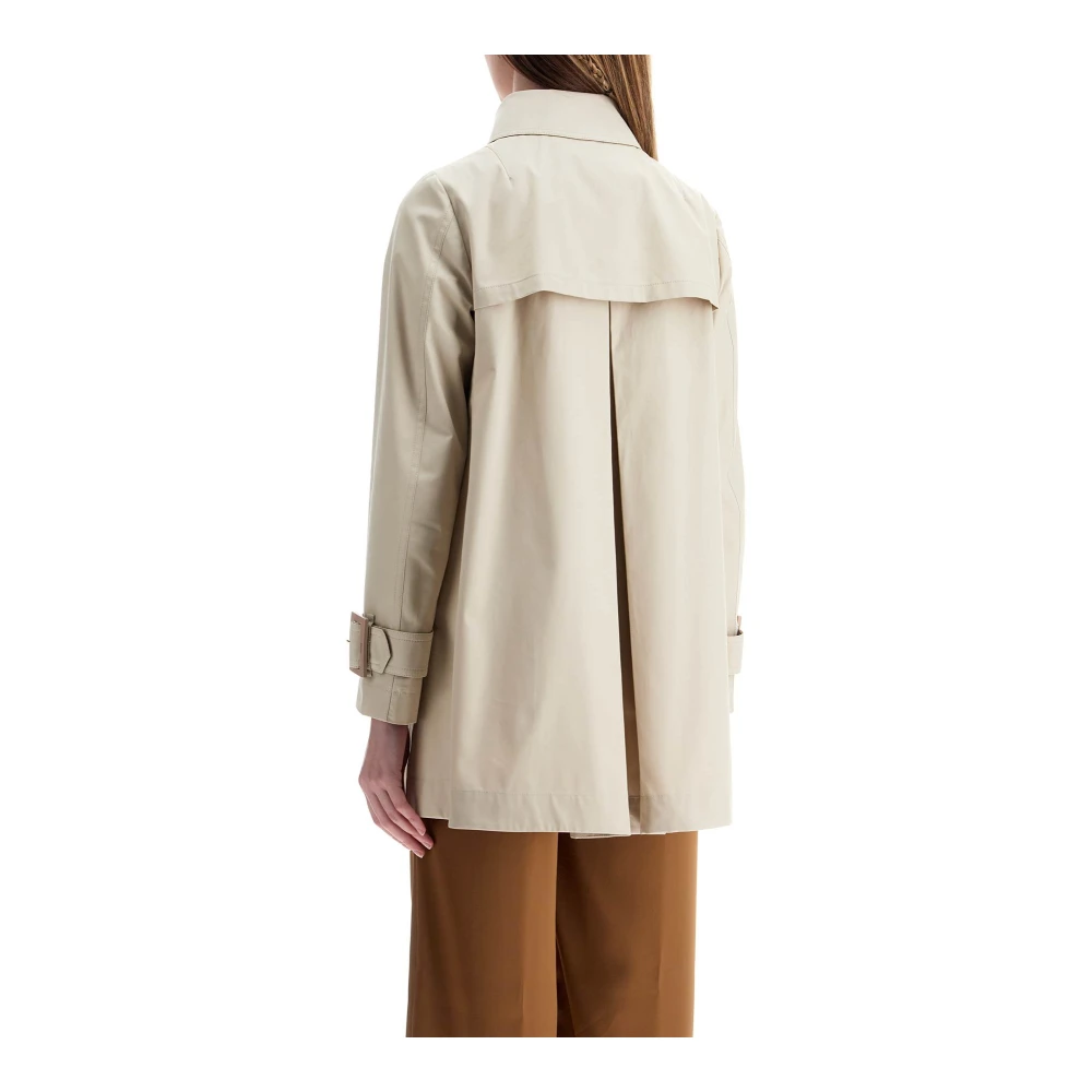 Herno Waterdichte katoenen trenchcoat met knopen Beige Dames