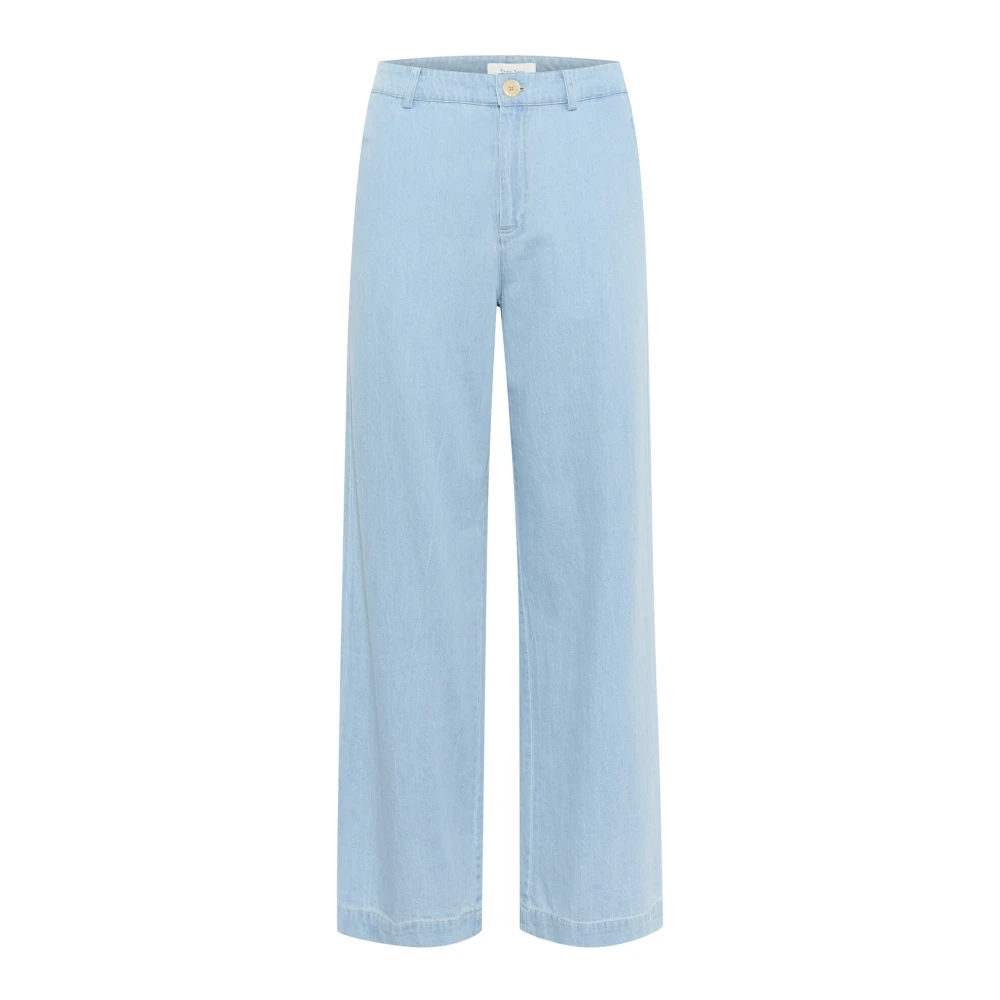 Part Two Wijde Pijp Witblauwe Denim Jeans Blue Dames