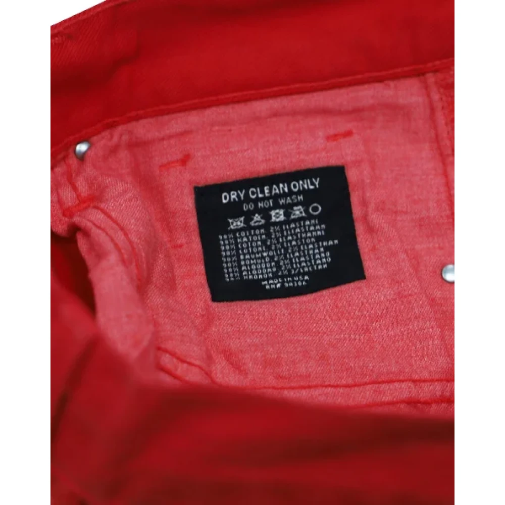Ralph Lauren Pre-owned Cotton jeans Red Dames