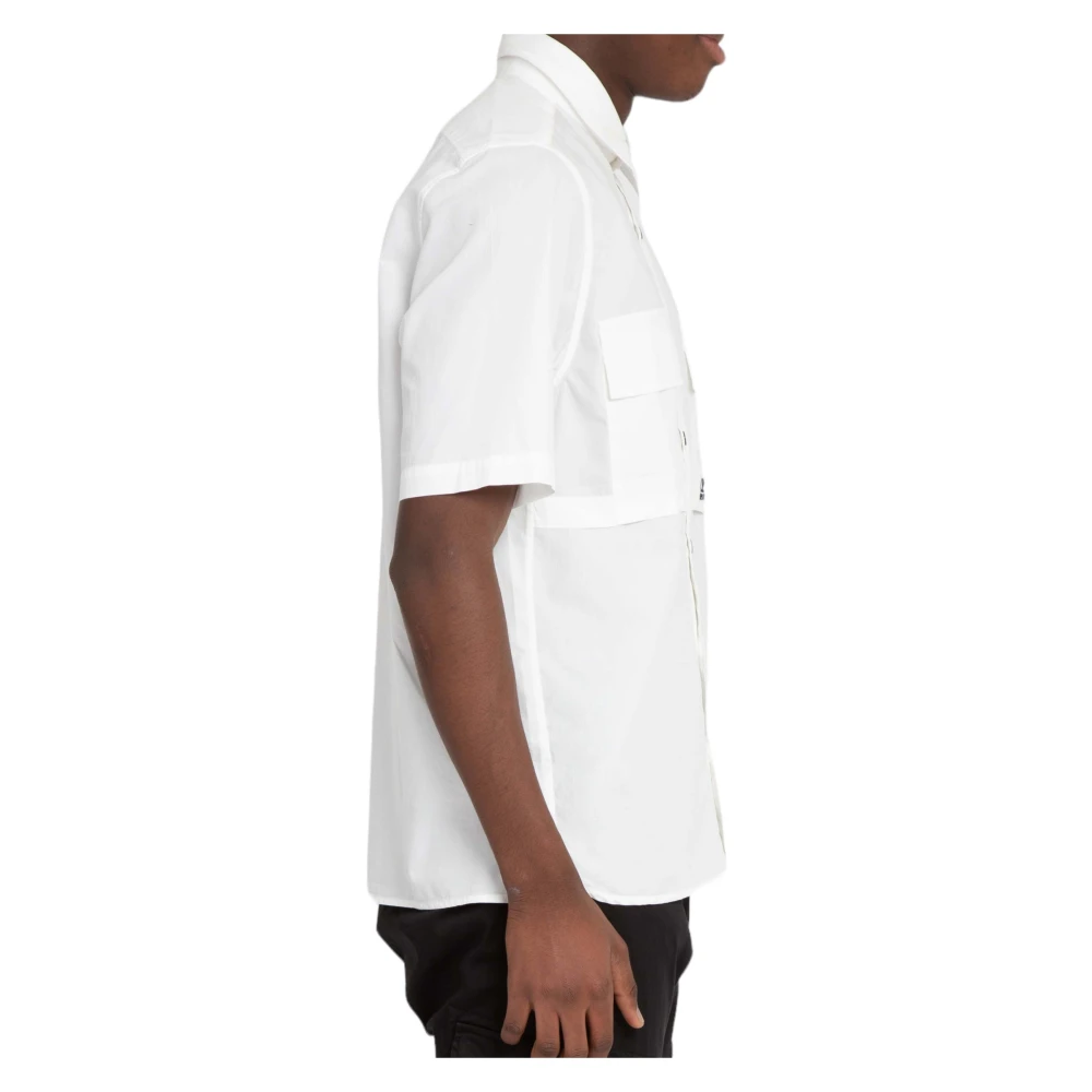 C.P. Company Ripstop Korte Mouw Shirt White Heren