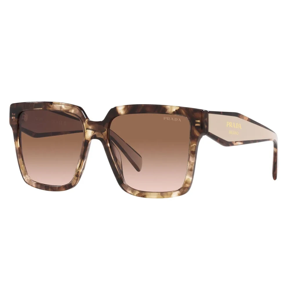 Prada Women's Brown Square Sunglasses Gradient Bicolor Arms - Sunglasses - 56 Mm - Accessories