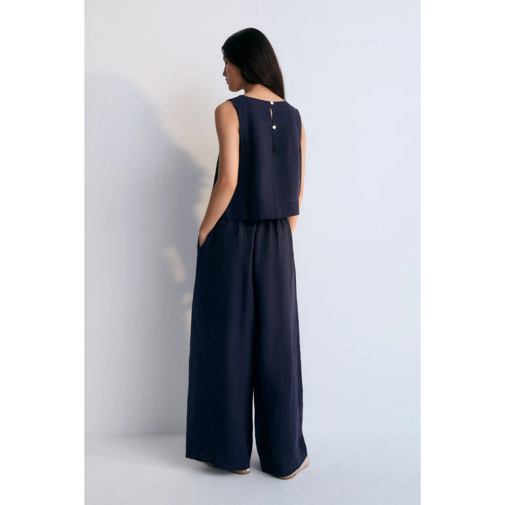 The New Society Hera Vrouw Top Navy Black Dames