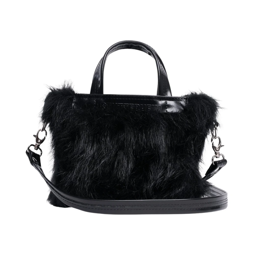 Stutterheim Faux Fur Crossbody Mini Tas Black Dames