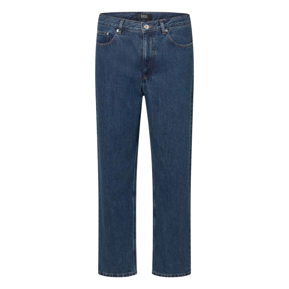 A.p.c. Hoge taille rechte jeans Blue Heren