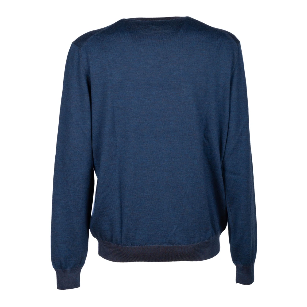 Gran Sasso Royal Melange wollen trui Blue Heren