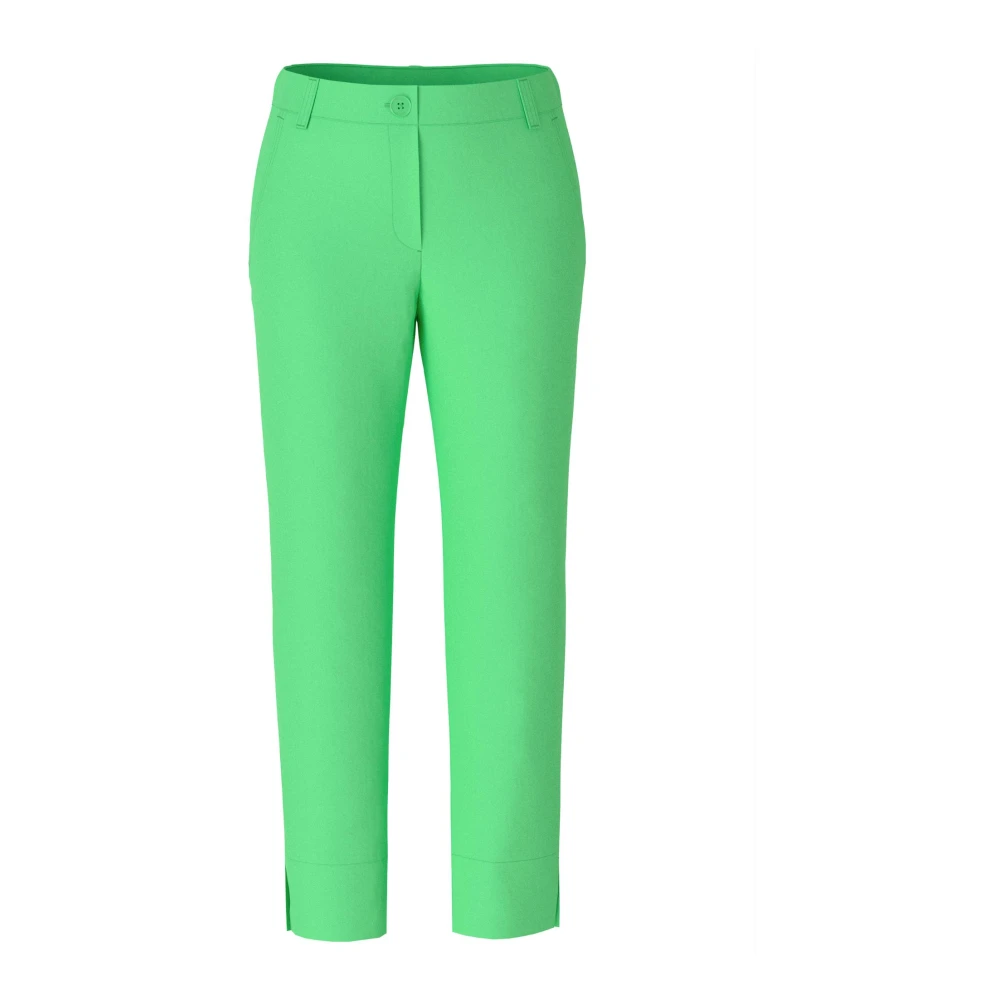 Marc Cain Stijlvolle en comfortabele groene cropped pantalon voor dames Green Dames