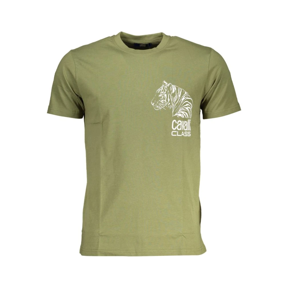 Cavalli Class Groen Heren T-shirt met Korte Mouwen Green Heren