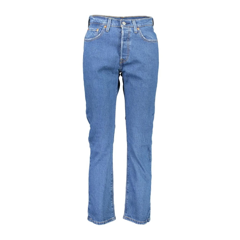 Levi's Blue Cotton 5-Pocket Jeans With Logo - Female - Straight Fit Jeans - Blue - W25 L28 - Jeans - Image 4