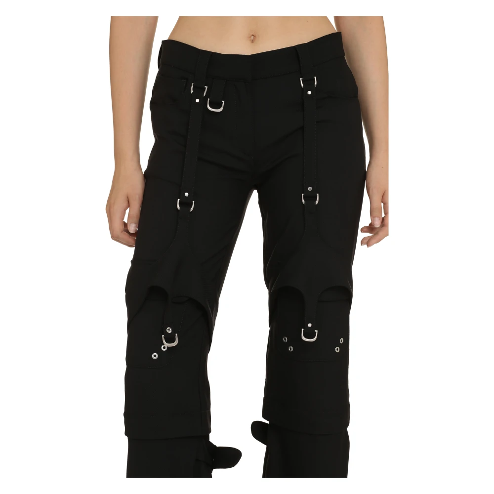 Off White Cargo broek met decoratieve gespen Black Dames