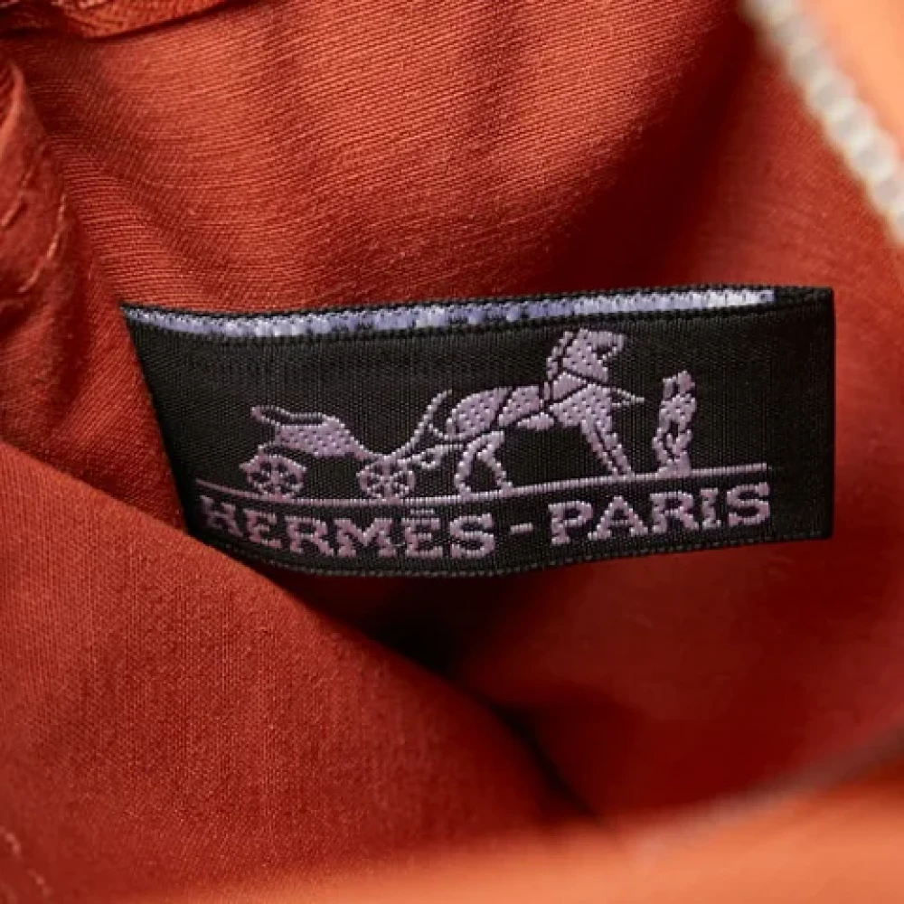 Hermès Vintage Pre-owned Canvas shoulder-bags Orange Dames