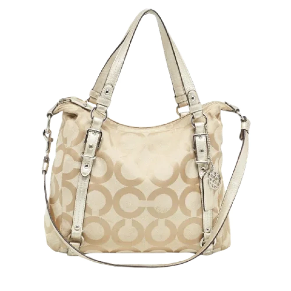 Coach Pre-owned Canvas shoulder-bags Beige Dames