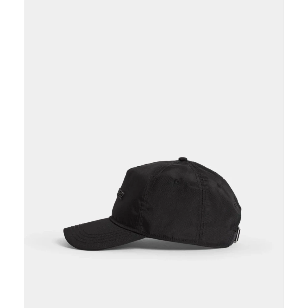 Dsquared2 Zilveren Voorkant Logo Verstelbare Klep Black Unisex