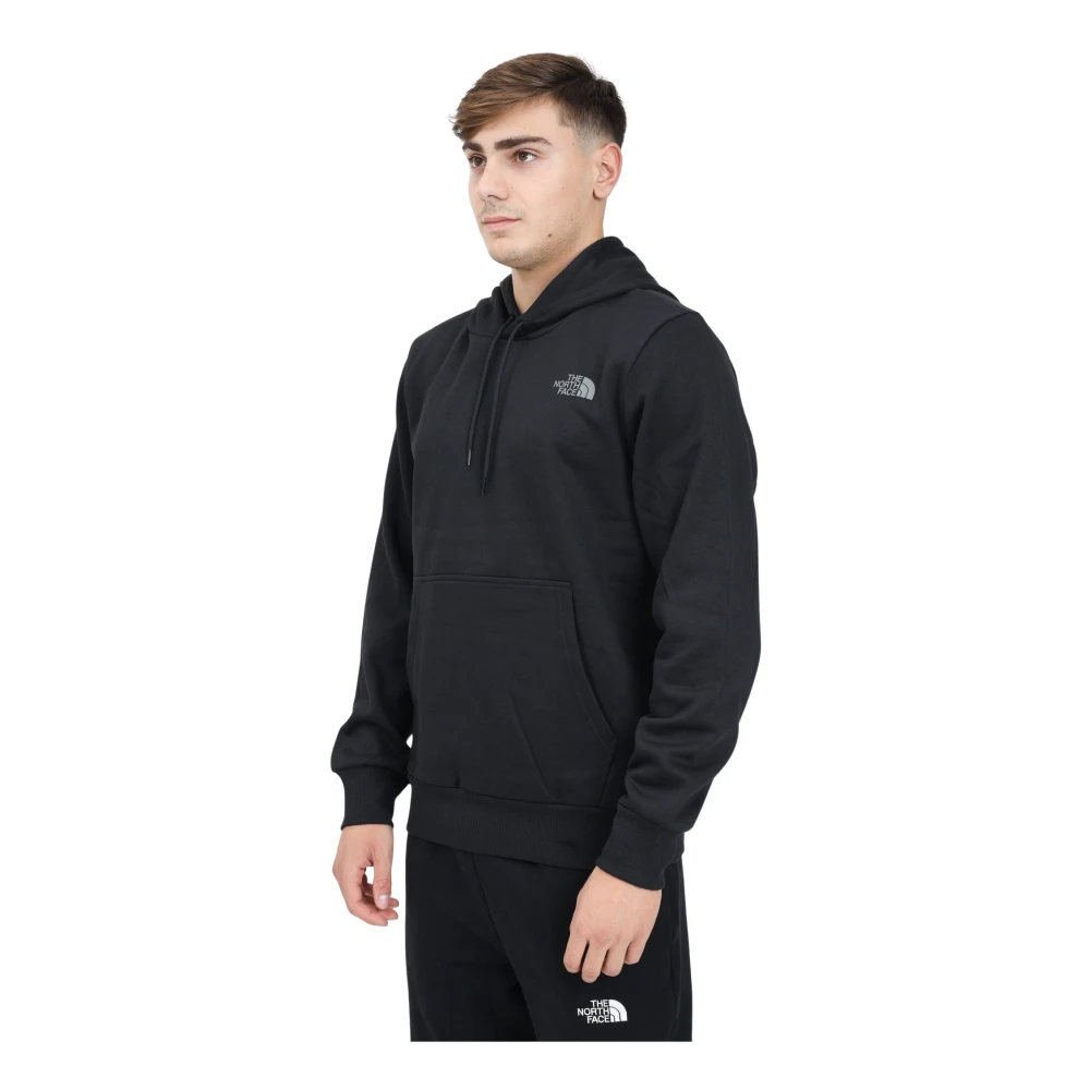 The North Face Zwarte Hoodie Logo Sweatshirt Mannen Black Heren