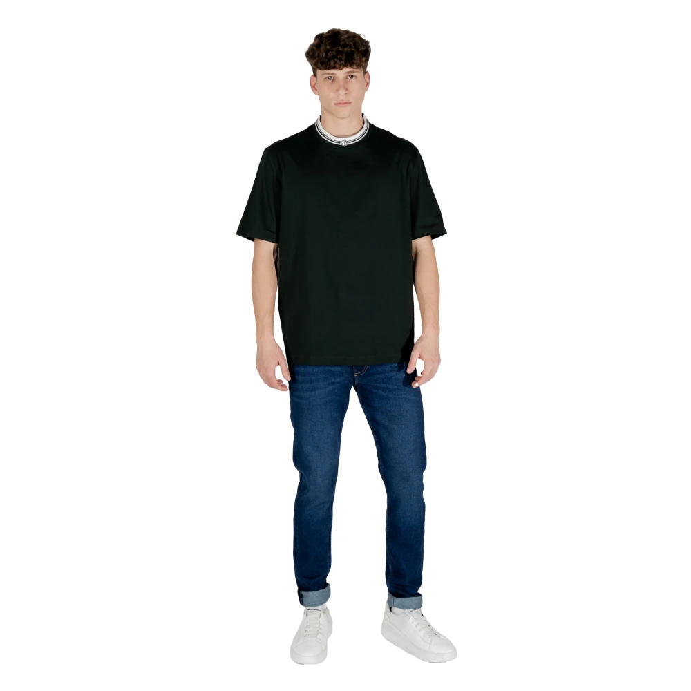 Armani Exchange Katoenen T-shirt korte mouwen lente zomer Black Heren