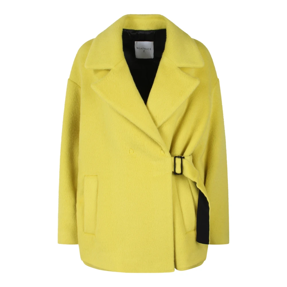 Beatrice .b Wollen Mohair Riemjas Yellow Dames