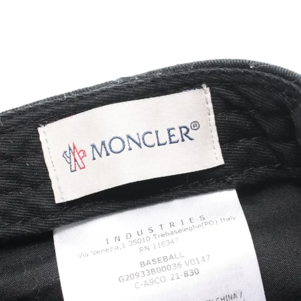 Moncler Pre-owned Cotton hats Black Dames