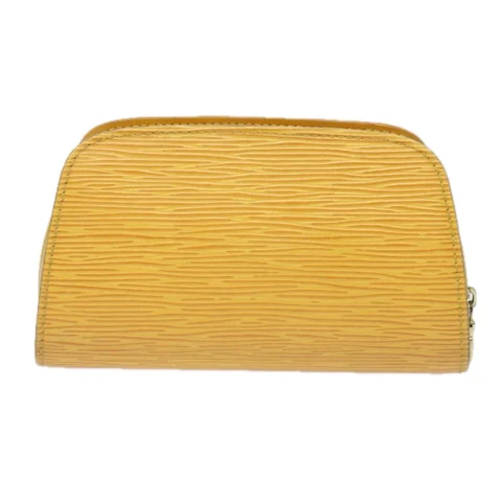 Louis Vuitton Vintage Pre-owned Leather pouches Yellow Dames